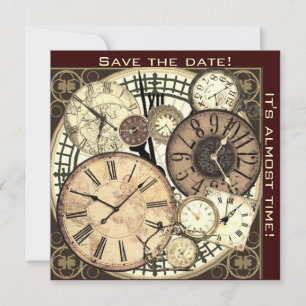 save the date - clocks - invitation template