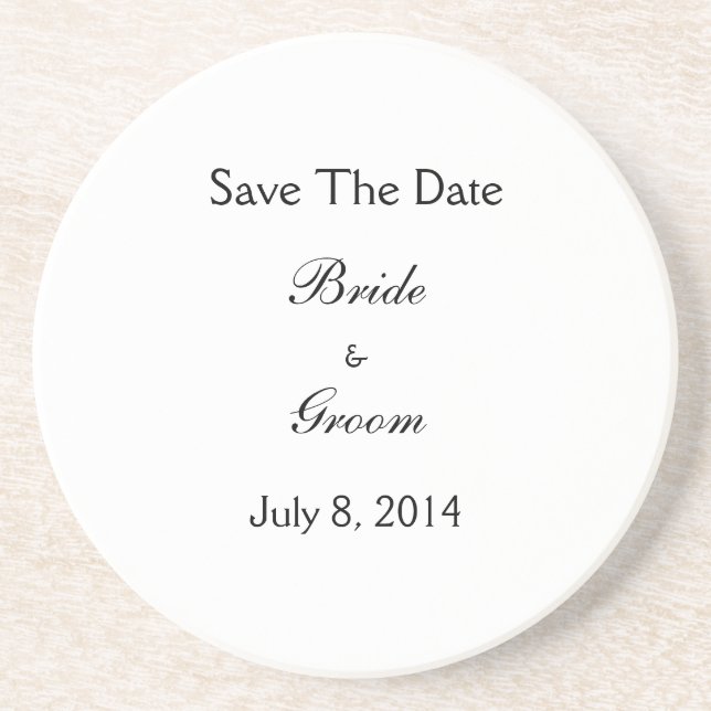 Save The Date Coaster (Front)