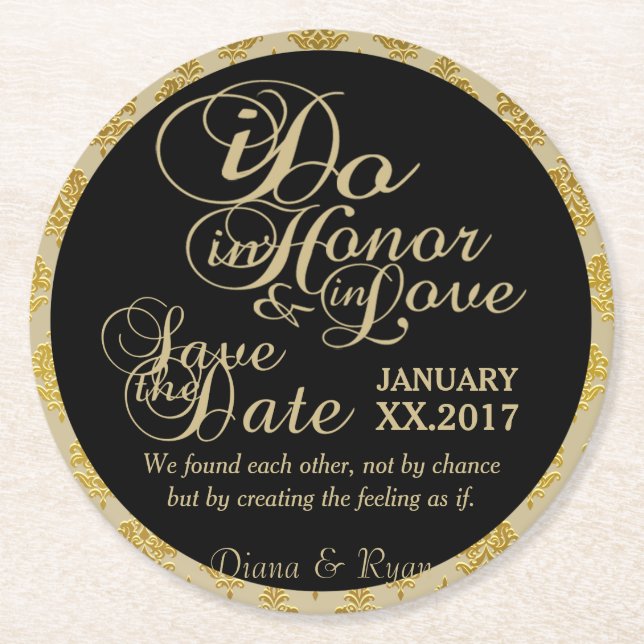 Save the Date Coasters (Front)