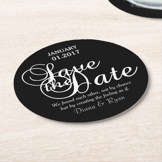 Save the Date Coasters (Angled)