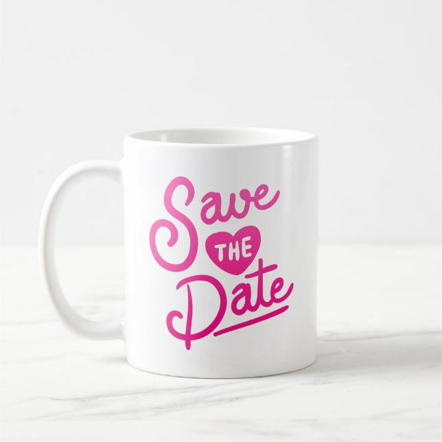 save the date coffee mug (Left)