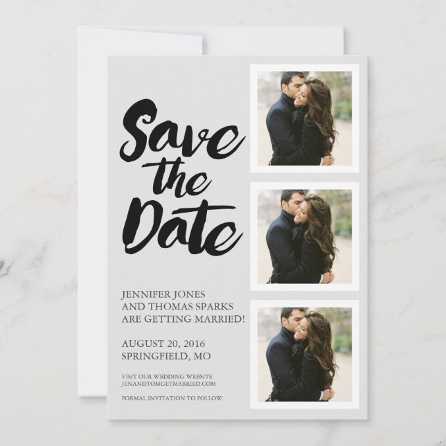 Save the Date Collage | WEDDINGS Invitation (Front)
