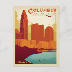 Save the Date   Columbus, OH Announcement Postcard