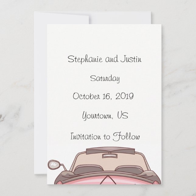 Save The Date Convertible Car (Front)