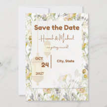 Save the Date Country Floral