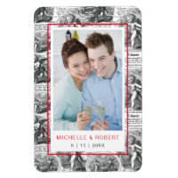 Save the Date Cupids with Photo of Couple