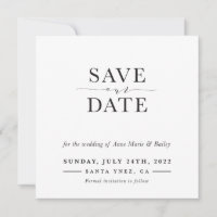SAVE THE DATE custom design Anne Marie & Bailey