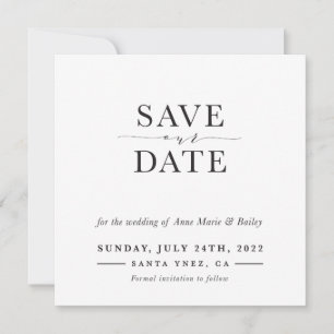 SAVE THE DATE custom design Anne Marie & Bailey Invitation