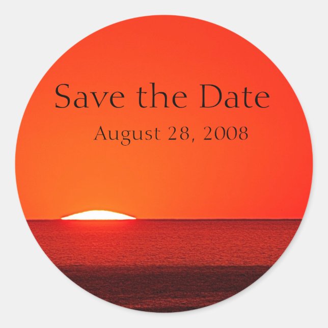Save the Date Custom Invitation Sticker (Front)
