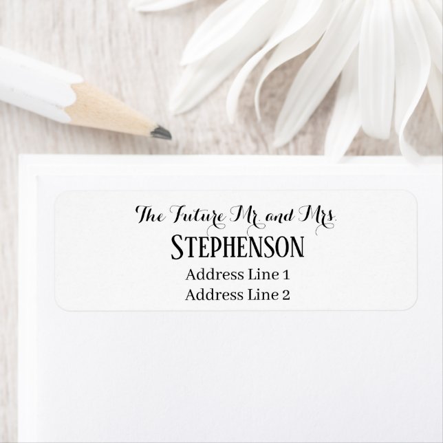 Save The Date Custom Name Return Address Label (Insitu)