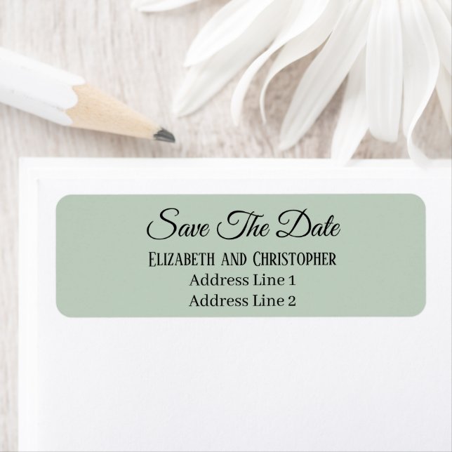 Save The Date Custom Name Return Address Label (Insitu)