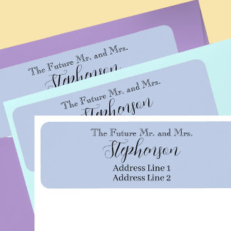 Save The Date Custom Name Return Address Label