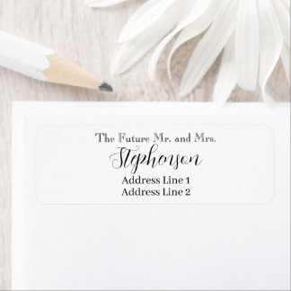 Save The Date Custom Name Return Address Label