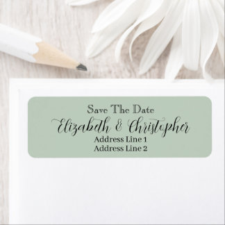 Save The Date Custom Name Return Address Label