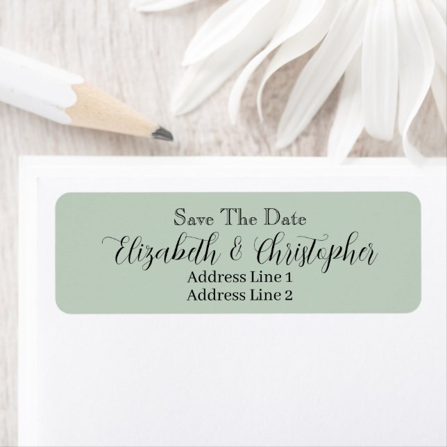 Save The Date Custom Name Return Address Label (Insitu)