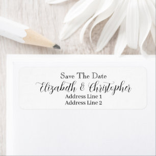 Save The Date Custom Name Return Address Label