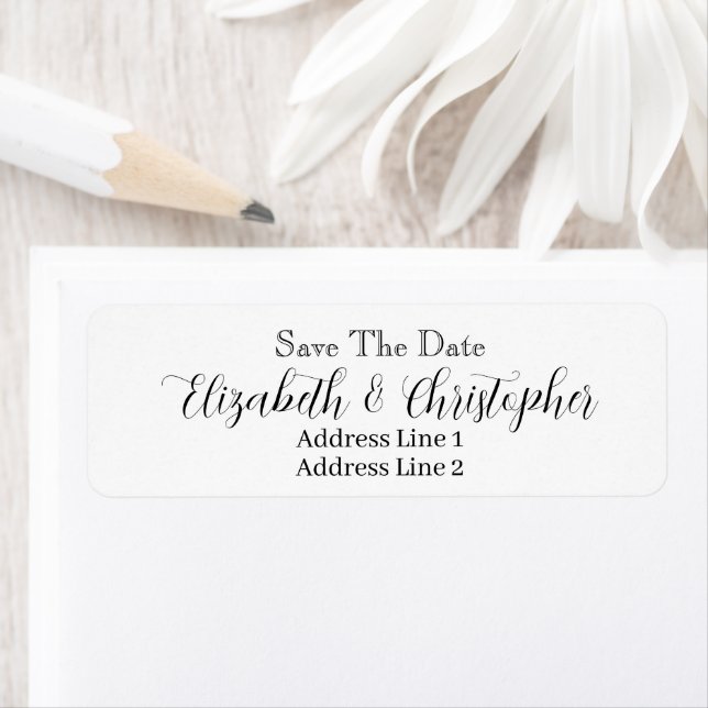 Save The Date Custom Name Return Address Label (Insitu)