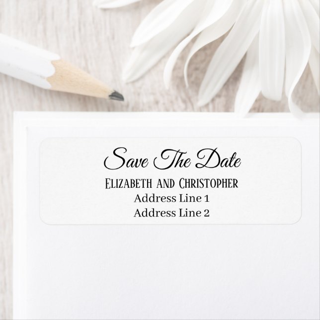 Save The Date Custom Name Return Address Label (Insitu)