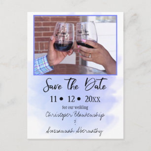 Save The Date Custom Photo Simple Marriage Announcement Postcard