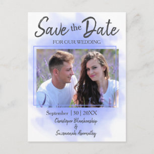  Save The Date Custom Photo Simple Marriage Announcement Postcard