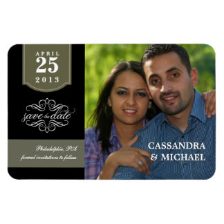 Save the Date - Custom Photo Wedding Announcement Magnet