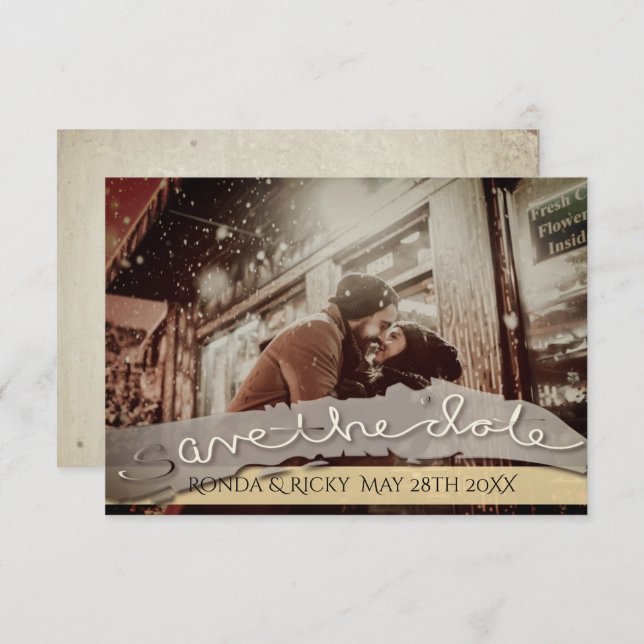 "Save the Date" Custom Photo Wedding Date Save The Date (Front/Back)