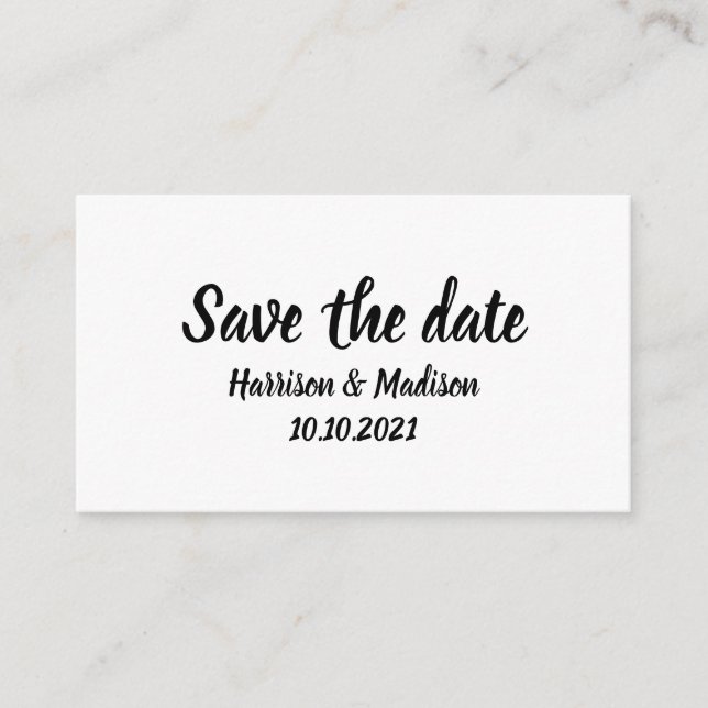 Save the Date, custom script Wedding Announcement (Front)