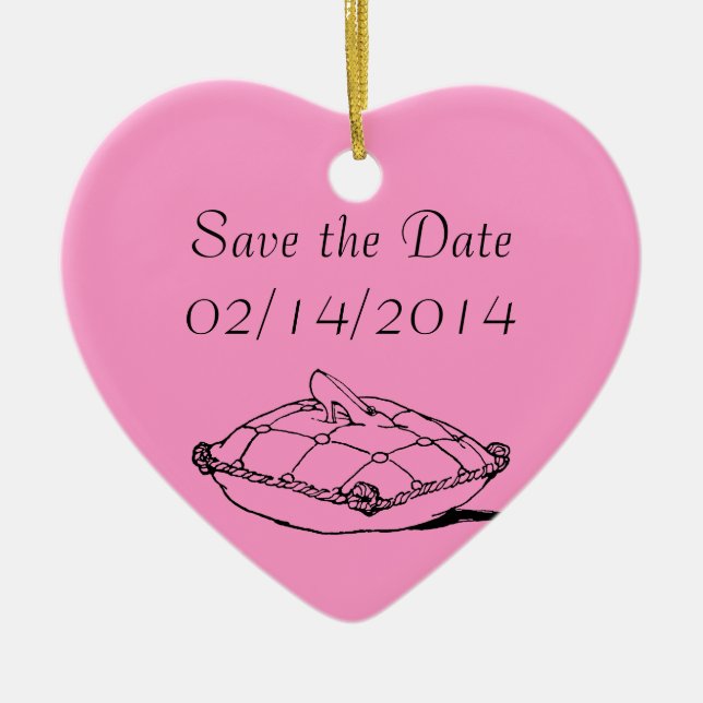 Save the Date Custom Wedding Ornament (Front)