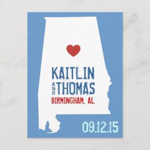 Save the Date - Customisable - Alabama Announcement Postcard