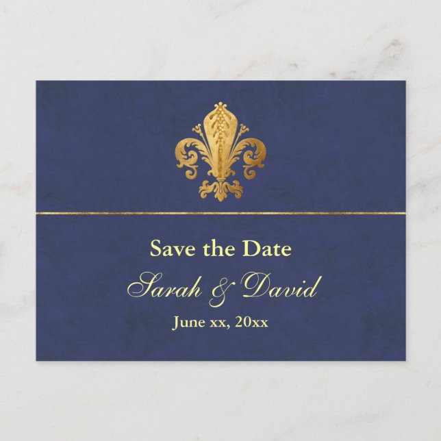 Save the Date Customisable Announcement Postcard (Front)