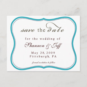 Save The Date, Customisable Announcement Postcard