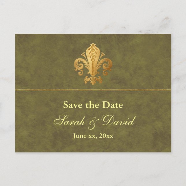 Save the Date Customisable Announcement Postcard (Front)