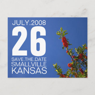 Save the Date Customisable Berry Announcement Postcard