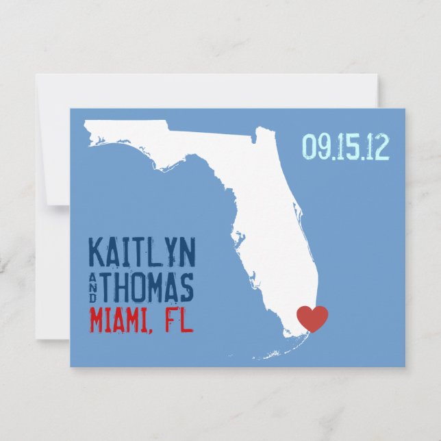Save the Date - Customisable - Florida (Front)
