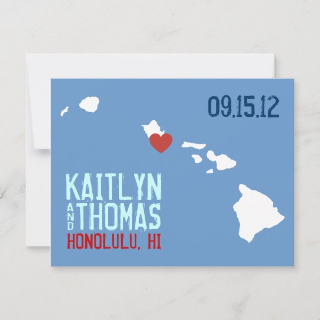 Save the Date - Customisable - Hawaii (Front)