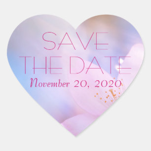Save the Date customisable Heart Sticker
