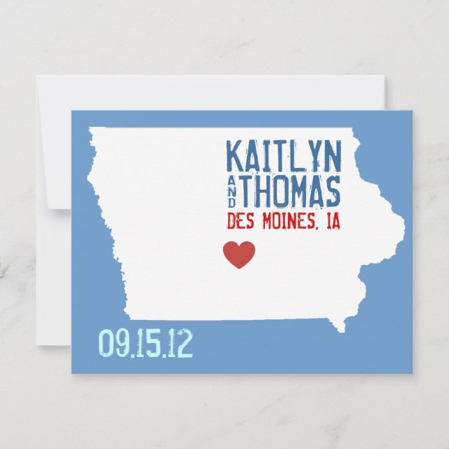 Save the Date - Customisable - Iowa (Front)