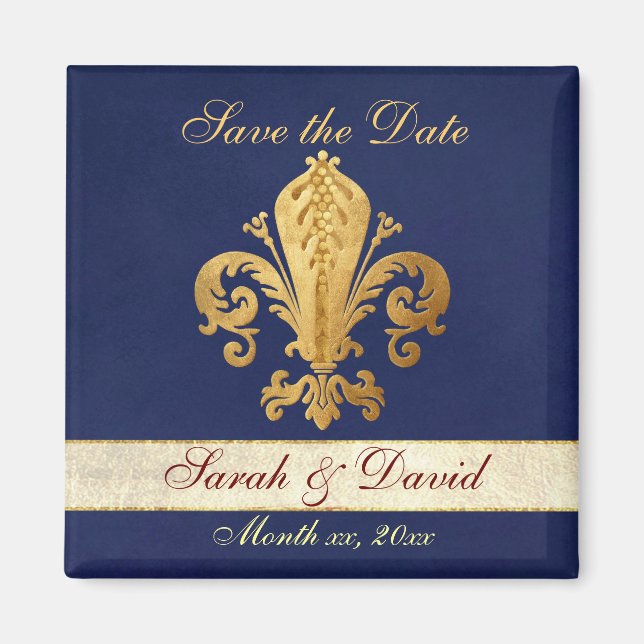 Save the Date Customisable Magnet (Front)