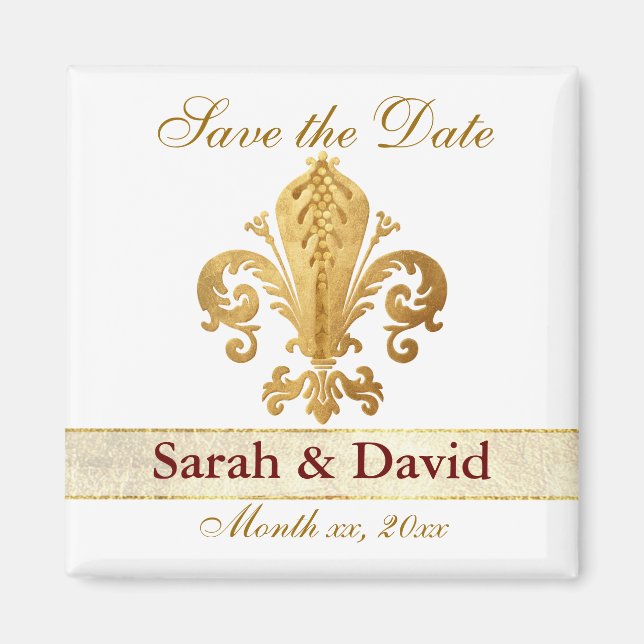 Save the Date Customisable Magnet (Front)