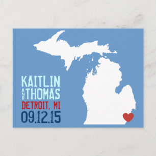 Save the Date - Customisable - Michigan Announcement Postcard
