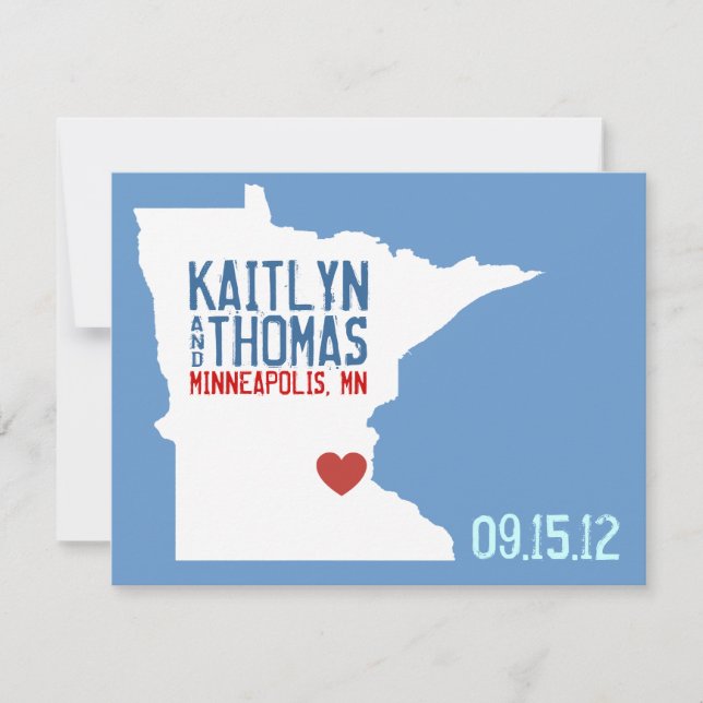 Save the Date - Customisable - Minnesota (Front)