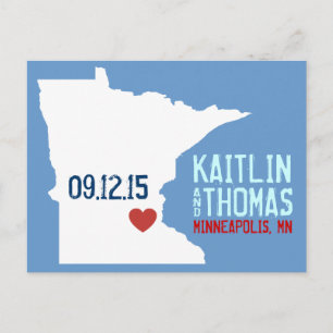 Save the Date - Customisable - Minnesota Announcement Postcard