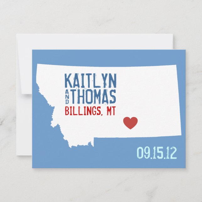 Save the Date - Customisable - Montana (Front)