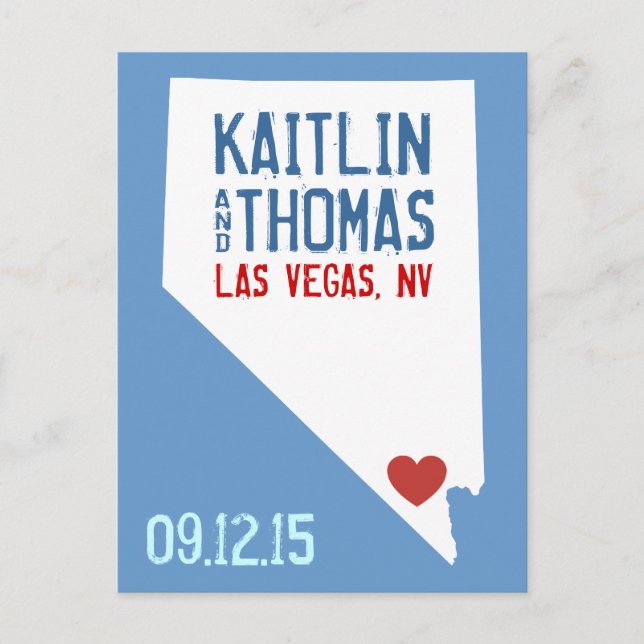 Save the Date - Customisable - Nevada Announcement Postcard (Front)