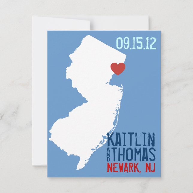 Save the Date - Customisable - New Jersey (Front)