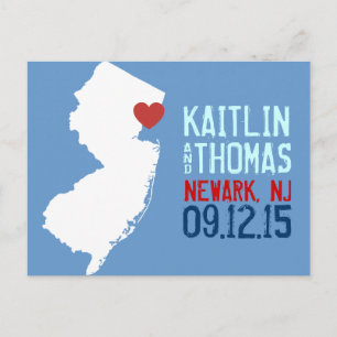 Save the Date - Customisable - New Jersey Announcement Postcard