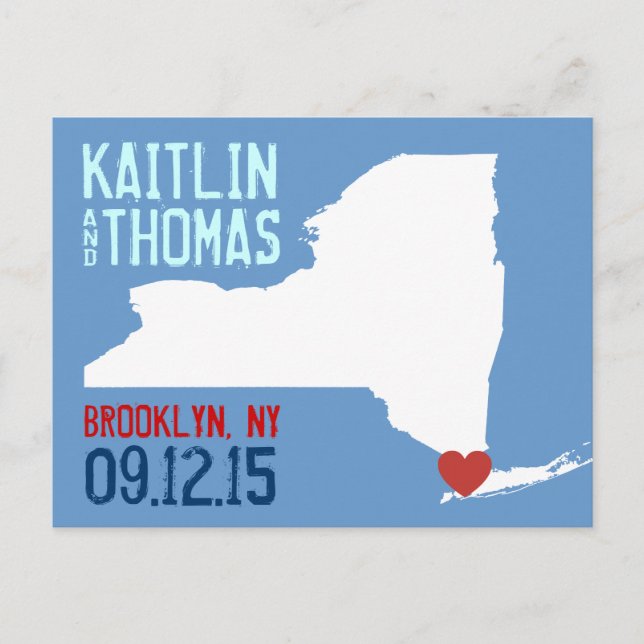 Save the Date - Customisable - New York Announcement Postcard (Front)