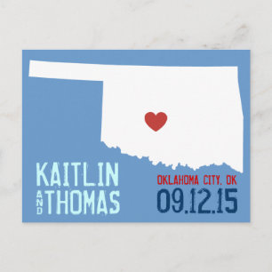 Save the Date - Customisable - Oklahoma Announcement Postcard