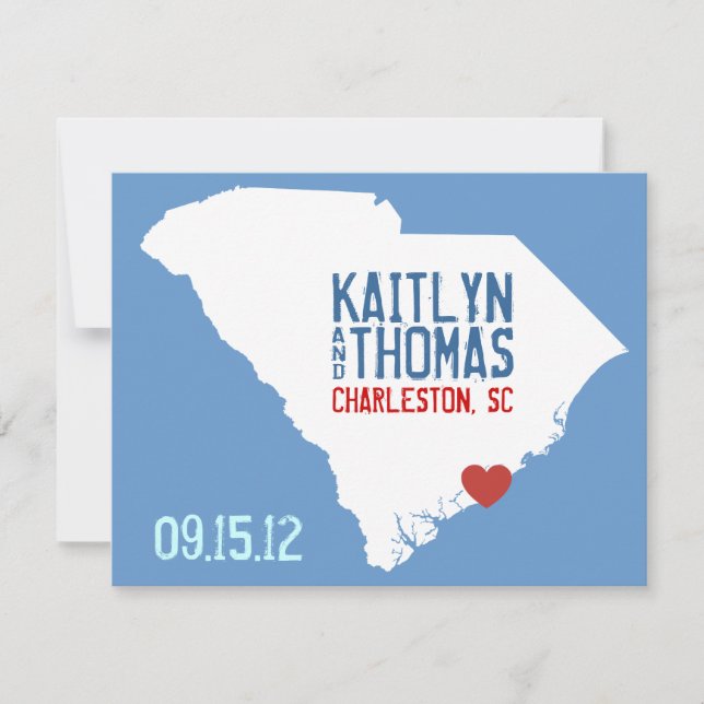Save the Date - Customisable - South Carolina (Front)