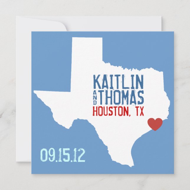 Save the Date - Customisable - Texas (Front)